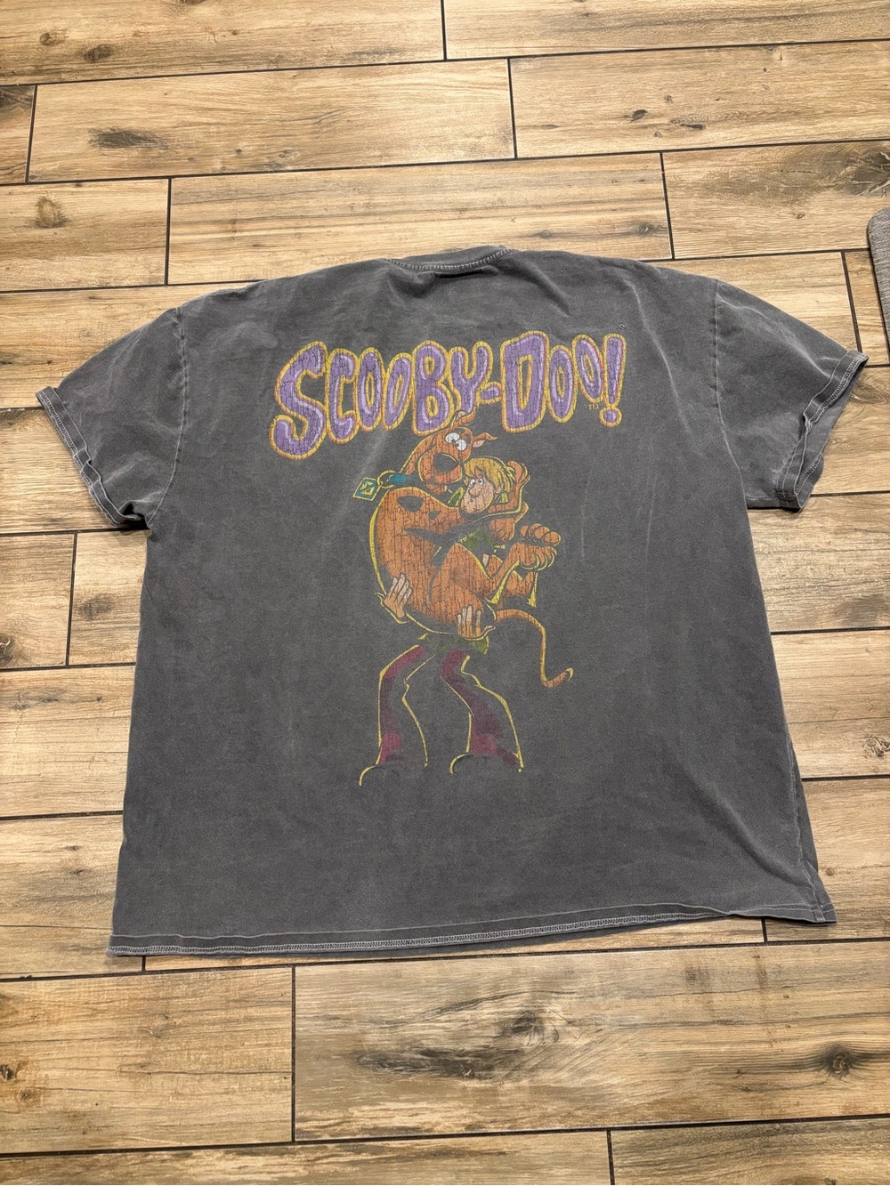 Vintage Scooby-Doo Shaggy Hugging Graphic Wash T-Shirt Mens XL Oversized